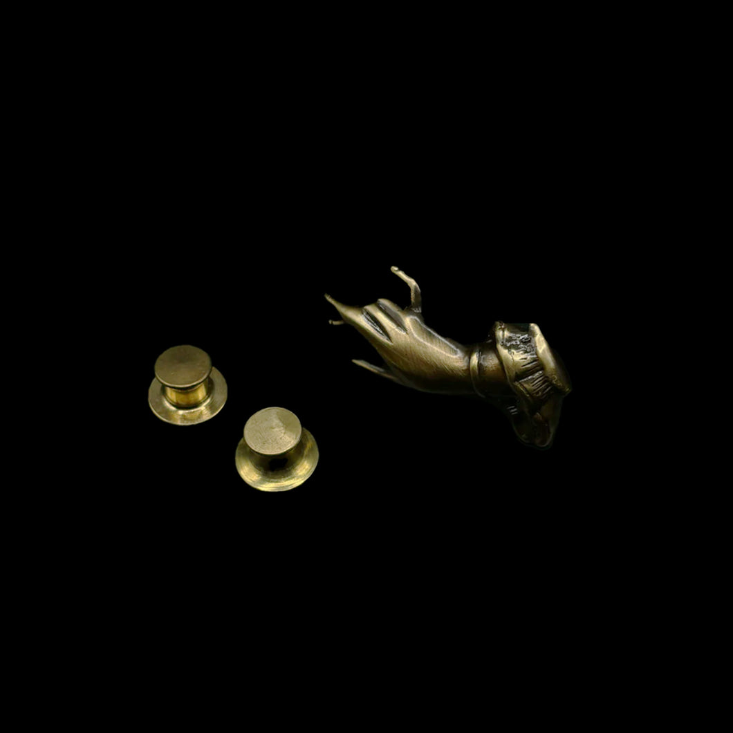 Brass Victorian Hand Brooch